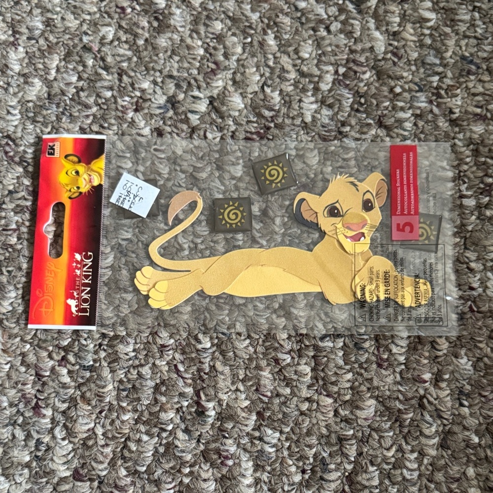 Disney Simba Peel-and-Stick Wall Decal in Yellow
